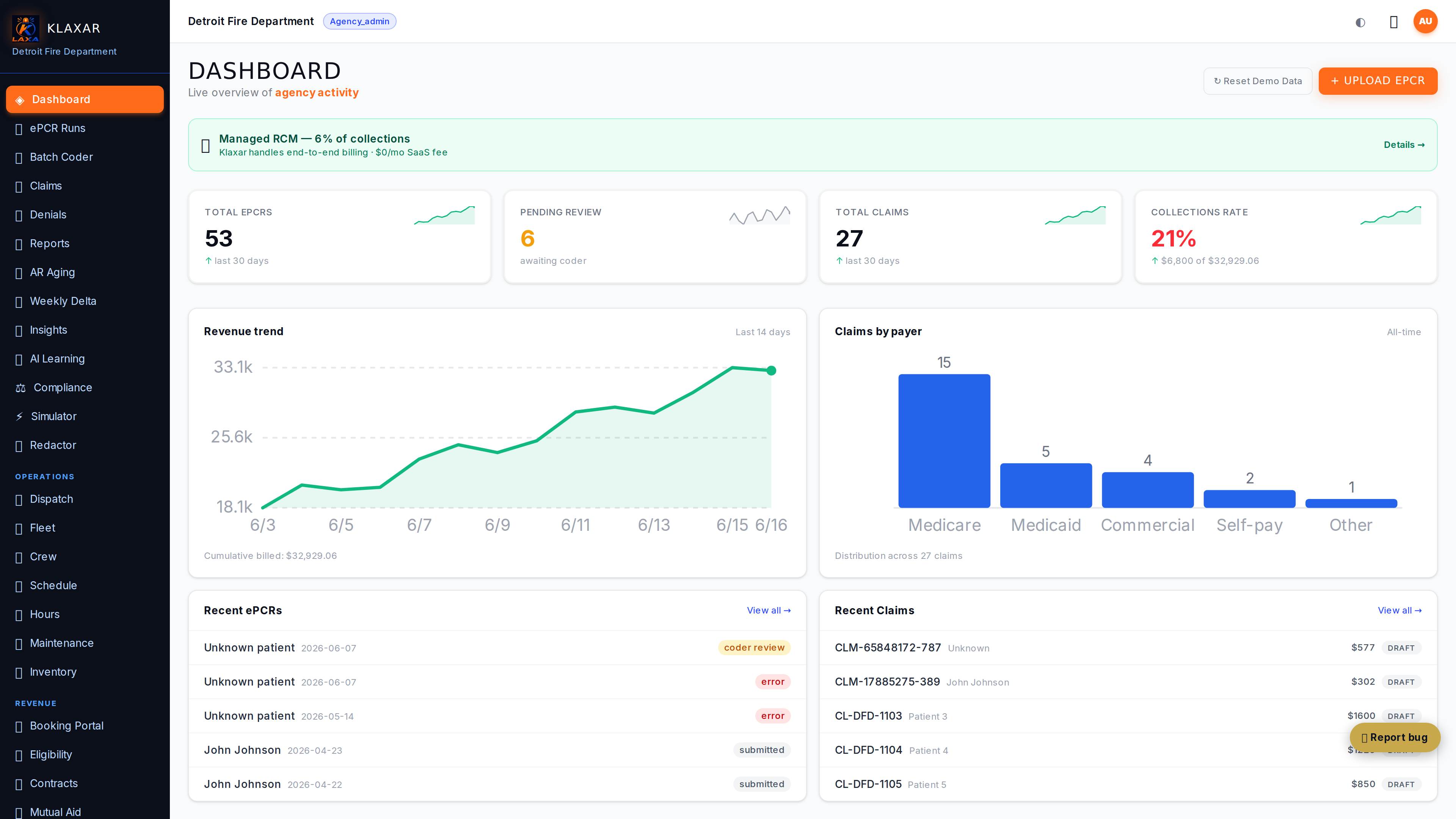 KLAXAR interface preview